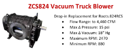 eurus zcs824 vacuum truck blower and specifications